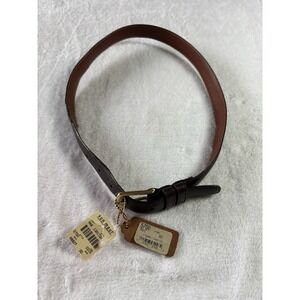 COACH Mocha Burnished Cowhide Leather Belt, Size 30"/75cm, Style# 5700